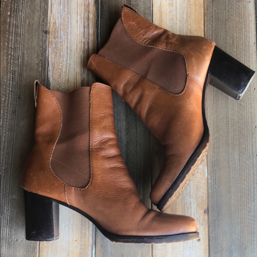 Cole Haan Brown Heeled Booties Size 7